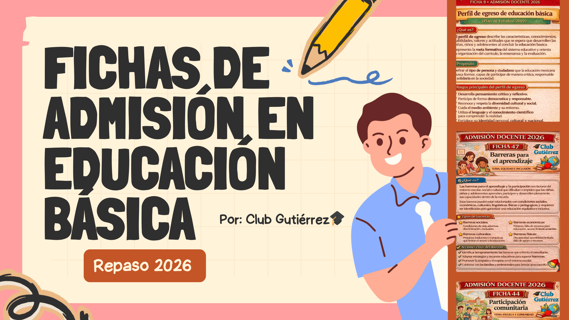 Fichas de repaso · Admisión docente 2026